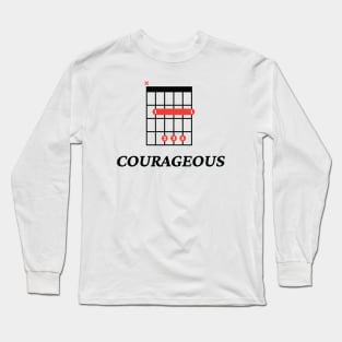 B Courageous B Guitar Chord Tab Light Theme Long Sleeve T-Shirt